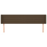 vidaXL Tăblie de pat cu aripioare maro închis 163x16x78/88 cm textil