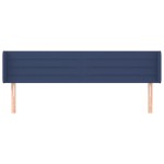 vidaXL Tăblie de pat cu aripioare albastru 163x16x78/88 cm textil vidaXL Tăblie de pat cu aripioare albastru 163x16x78/88 cm textil