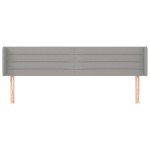 vidaXL Tăblie de pat cu aripioare gri deschis 183x16x78/88 cm textil