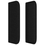 vidaXL Tăblie de pat cu aripioare negru 183x16x78/88 cm textil