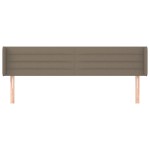vidaXL Tăblie de pat cu aripioare gri taupe 183x16x78/88 cm textil