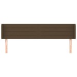 vidaXL Tăblie de pat cu aripioare maro închis 203x16x78/88 cm textil