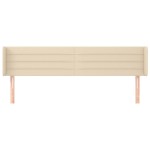 vidaXL Tăblie de pat cu aripioare, crem, 203x16x78/88 cm textil