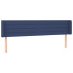 vidaXL Tăblie de pat cu aripioare, albastru, 203x16x78/88 cm textil vidaXL Tăblie de pat cu aripioare, albastru, 203x16x78/88 cm textil