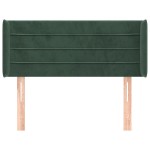 vidaXL Tăblie pat cu aripioare verde închis 83x16x78/88 cm catifea vidaXL Tăblie pat cu aripioare verde închis 83x16x78/88 cm catifea