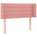 vidaXL Tăblie de pat cu aripioare roz 83x16x78/88 cm catifea