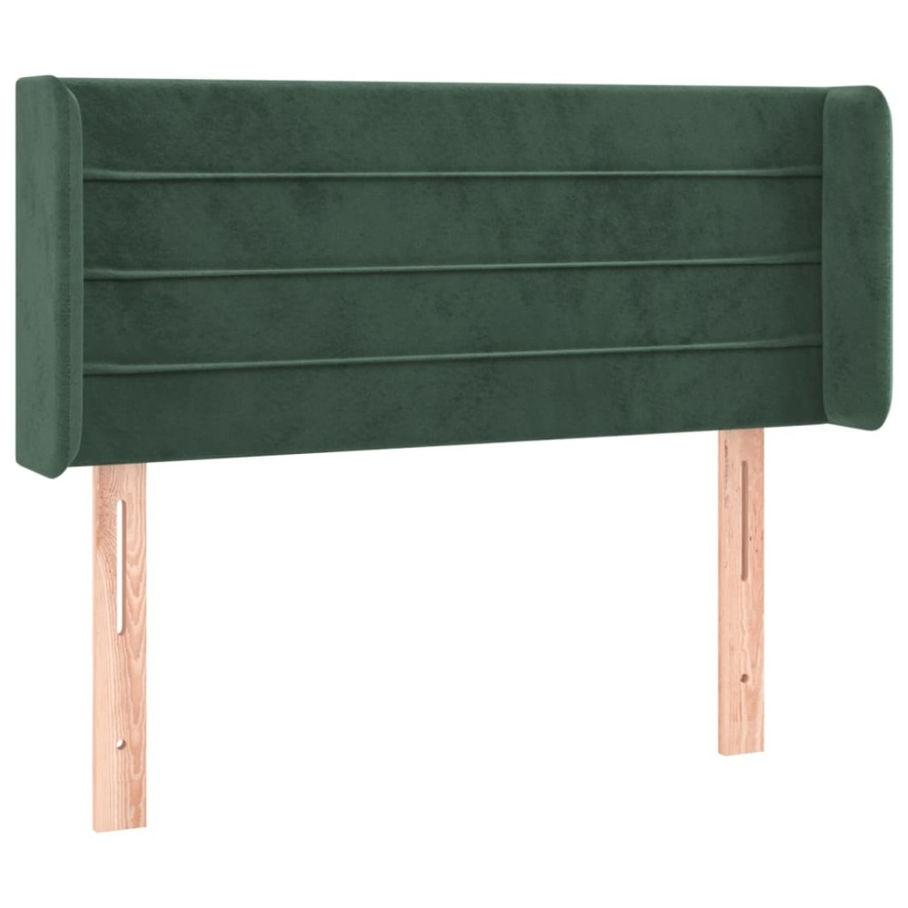 vidaXL Tăblie pat cu aripioare verde închis 93x16x78/88 cm catifea