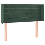vidaXL Tăblie pat cu aripioare verde închis 93x16x78/88 cm catifea vidaXL Tăblie pat cu aripioare verde închis 93x16x78/88 cm catifea