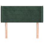 vidaXL Tăblie pat cu aripioare verde închis 93x16x78/88 cm catifea vidaXL Tăblie pat cu aripioare verde închis 93x16x78/88 cm catifea