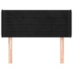 vidaXL Tăblie de pat cu aripioare negru 103x16x78/88 cm catifea