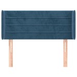 vidaXL Tăblie pat cu aripioare albastru închis 103x16x78/88 cm catifea