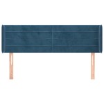 vidaXL Tăblie pat cu aripioare albastru închis 147x16x78/88 cm catifea