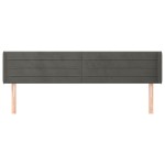 vidaXL Tăblie de pat cu aripioare gri închis 163x16x78/88 cm catifea vidaXL Tăblie de pat cu aripioare gri închis 163x16x78/88 cm catifea
