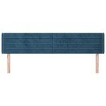 vidaXL Tăblie pat cu aripioare albastru închis 163x16x78/88 cm catifea