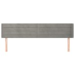 vidaXL Tăblie de pat cu aripioare gri deschis 183x16x78/88 cm catifea