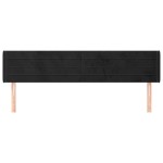 vidaXL Tăblie de pat cu aripioare negru 183x16x78/88 cm catifea