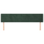 vidaXL Tăblie de pat cu aripioare verde închis 183x16x78/88 cm catifea vidaXL Tăblie de pat cu aripioare verde închis 183x16x78/88 cm catifea