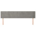 vidaXL Tăblie de pat cu aripioare gri deschis 203x16x78/88 cm catifea vidaXL Tăblie de pat cu aripioare gri deschis 203x16x78/88 cm catifea