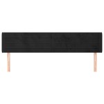vidaXL Tăblie de pat cu aripioare negru 203x16x78/88 cm catifea vidaXL Tăblie de pat cu aripioare negru 203x16x78/88 cm catifea