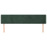 vidaXL Tăblie de pat cu aripioare verde închis 203x16x78/88 cm catifea