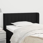 vidaXL Tăblie de pat cu aripioare negru 83x16x78/88 cm textil