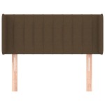 vidaXL Tăblie de pat cu aripioare maro închis 83x16x78/88 cm textil