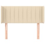 vidaXL Tăblie de pat cu aripioare crem 93x16x78/88 cm textil