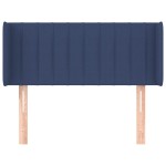 vidaXL Tăblie de pat cu aripioare albastru 93x16x78/88 cm textil vidaXL Tăblie de pat cu aripioare albastru 93x16x78/88 cm textil