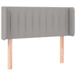 vidaXL Tăblie de pat cu aripioare gri deschis 103x16x78/88 cm textil