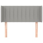 vidaXL Tăblie de pat cu aripioare gri deschis 103x16x78/88 cm textil