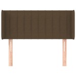 vidaXL Tăblie de pat cu aripioare maro închis 103x16x78/88 cm textil