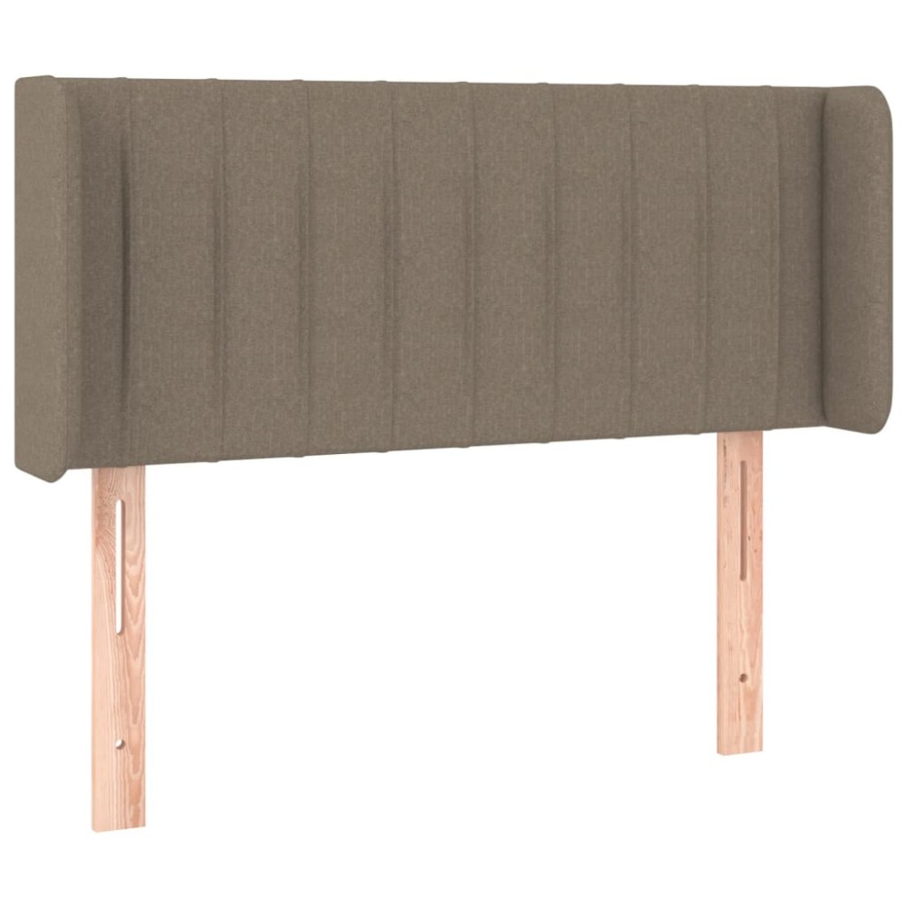 vidaXL Tăblie de pat cu aripioare gri taupe 103x16x78/88 cm textil