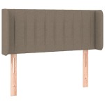 vidaXL Tăblie de pat cu aripioare gri taupe 103x16x78/88 cm textil