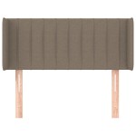 vidaXL Tăblie de pat cu aripioare gri taupe 103x16x78/88 cm textil