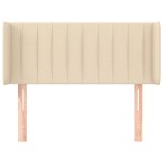 vidaXL Tăblie de pat cu aripioare crem 103x16x78/88 cm textil vidaXL Tăblie de pat cu aripioare crem 103x16x78/88 cm textil