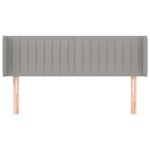 vidaXL Tăblie de pat cu aripioare gri deschis 147x16x78/88 cm textil