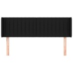 vidaXL Tăblie de pat cu aripioare negru 147x16x78/88 cm textil