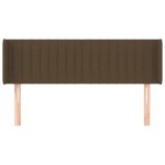 vidaXL Tăblie de pat cu aripioare maro închis 147x16x78/88 cm textil