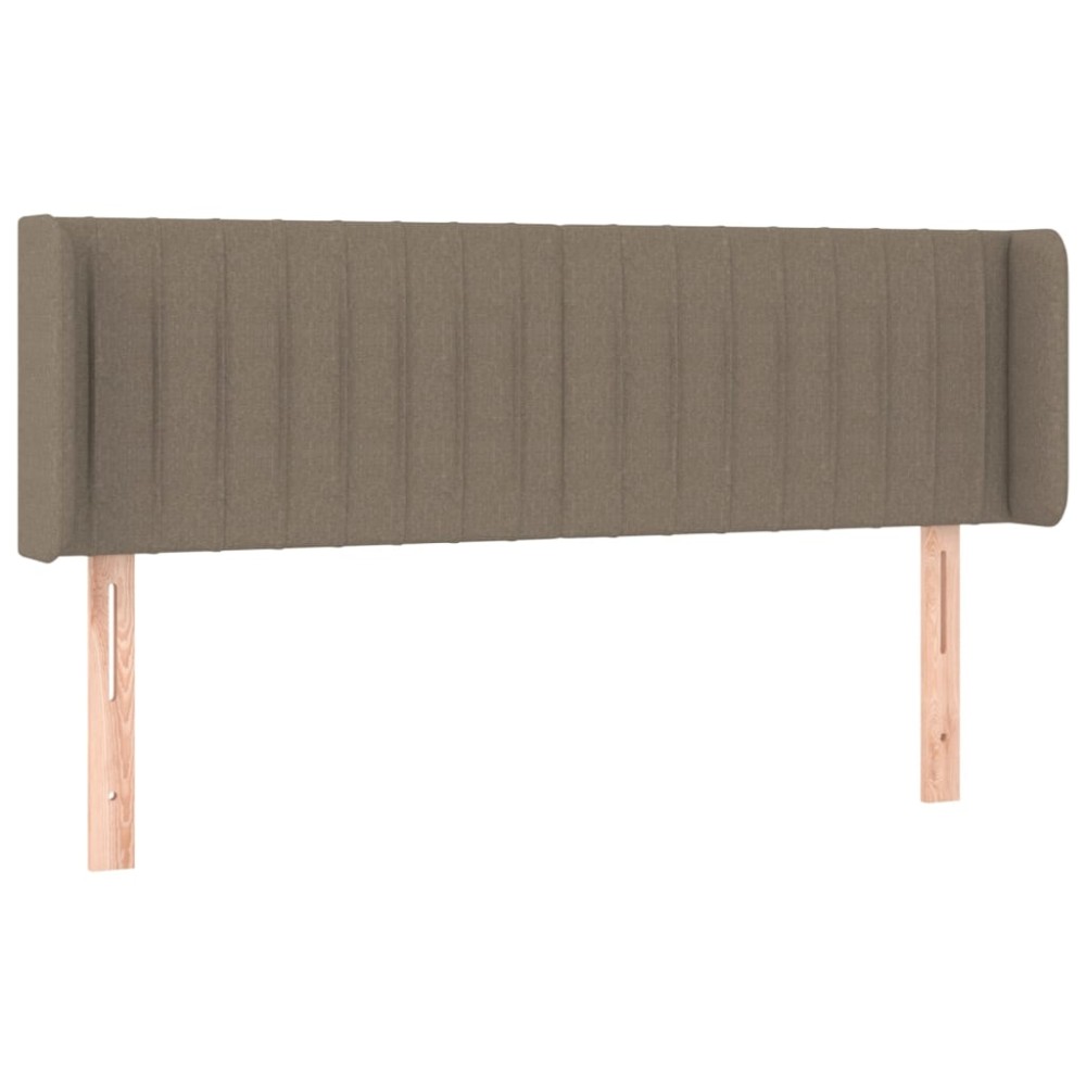 vidaXL Tăblie de pat cu aripioare gri taupe 147x16x78/88 cm textil