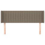 vidaXL Tăblie de pat cu aripioare gri taupe 147x16x78/88 cm textil