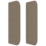 vidaXL Tăblie de pat cu aripioare gri taupe 147x16x78/88 cm textil