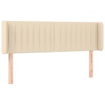 vidaXL Tăblie de pat cu aripioare crem 147x16x78/88 cm textil vidaXL Tăblie de pat cu aripioare crem 147x16x78/88 cm textil