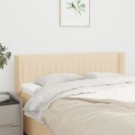 vidaXL Tăblie de pat cu aripioare crem 147x16x78/88 cm textil vidaXL Tăblie de pat cu aripioare crem 147x16x78/88 cm textil