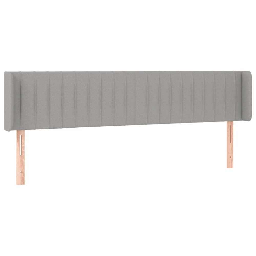vidaXL Tăblie de pat cu aripioare gri deschis 163x16x78/88 cm textil