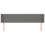 vidaXL Tăblie de pat cu aripioare gri închis 163x16x78/88 cm textil vidaXL Tăblie de pat cu aripioare gri închis 163x16x78/88 cm textil