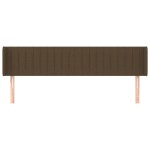 vidaXL Tăblie de pat cu aripioare maro închis 163x16x78/88 cm textil