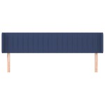 vidaXL Tăblie de pat cu aripioare albastru 163x16x78/88 cm textil vidaXL Tăblie de pat cu aripioare albastru 163x16x78/88 cm textil