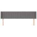 vidaXL Tăblie de pat cu aripioare gri închis 183x16x78/88 cm textil vidaXL Tăblie de pat cu aripioare gri închis 183x16x78/88 cm textil