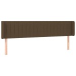 vidaXL Tăblie de pat cu aripioare maro închis183x16x78/88 cm textil