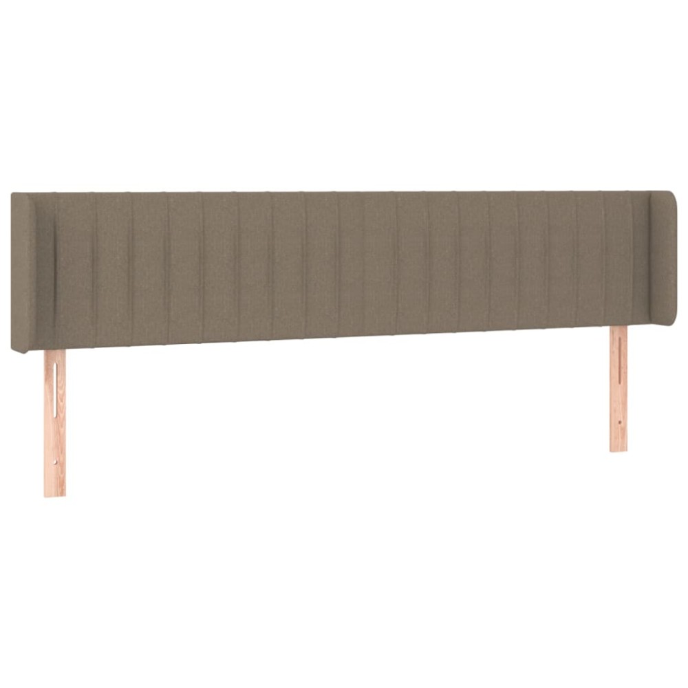 vidaXL Tăblie de pat cu aripioare gri taupe 183x16x78/88 cm textil